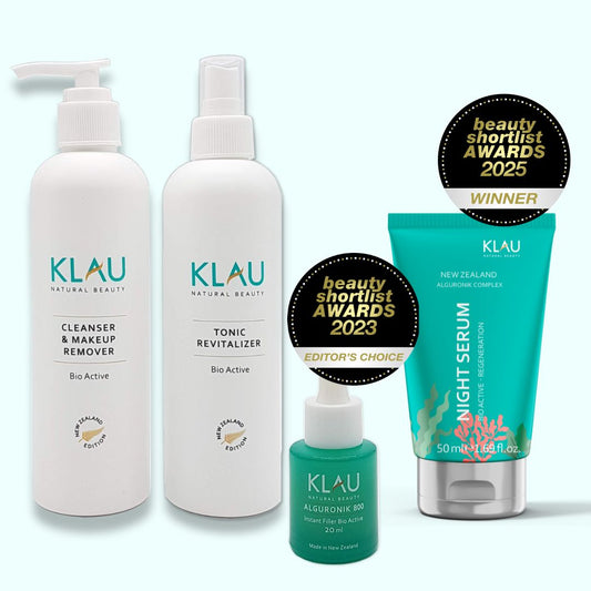 Pack Cleanser and Tonic, Alguronik 800 y Night Serum con los Beauty Shortlist Awards de 2025 de KLAU Beauty